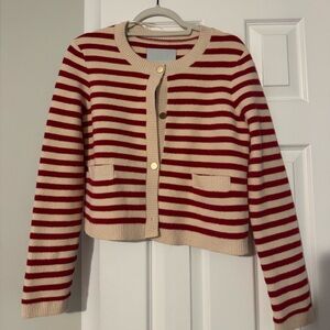 NVLT Red Stripe Cardigan
